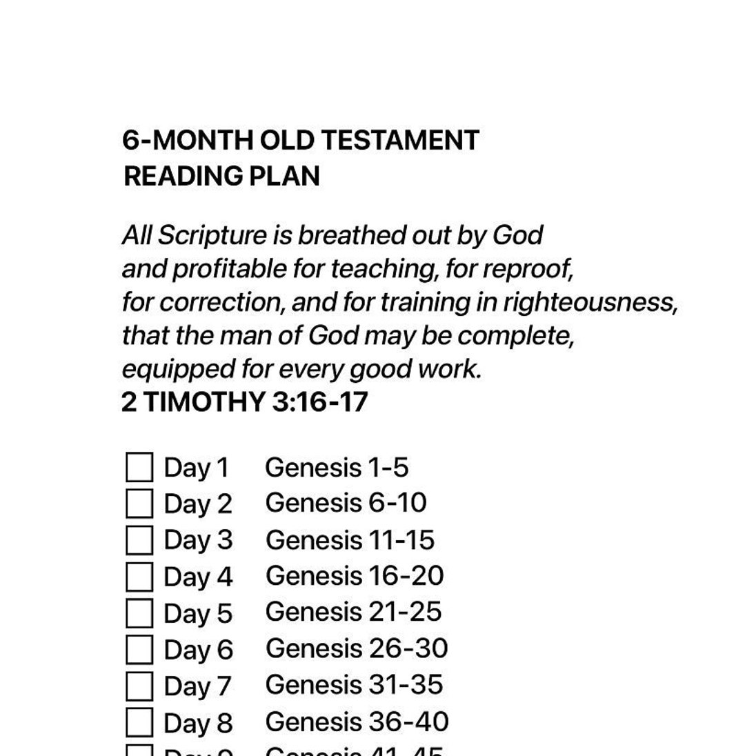 6 month Old Testament Bible Reading Plan printable Etsy 6-month-old-testament-bible-reading-plan-printable-etsy
