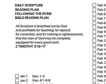 Ryrie Bible Reading Plan (Printable)
