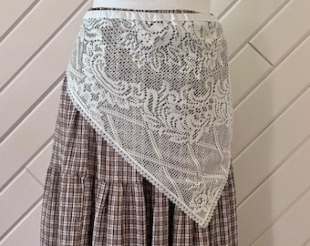 Handmade Upcycled Lace Bandana Sarong Tie Skirt