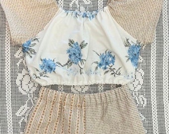 Floral Quilt Shorts and Top Matching Set