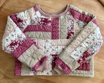 Handmade Upcycled Quilt Blanket Crewneck Sweater