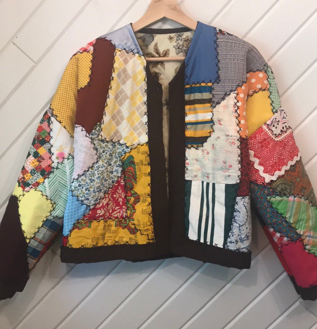 Handmade Crazy Quilt Jacket Etsy