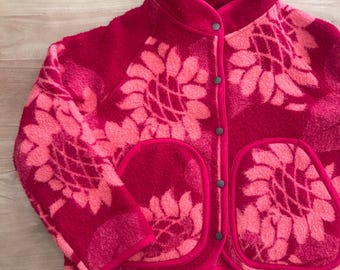 Handmade Upcycled Vintage Floral Blanket Jacket