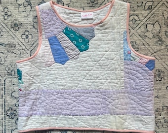 Handmade Vintage Quilt Tank Vest