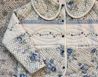 Handmade Upcycled Floral Quilt Jacket