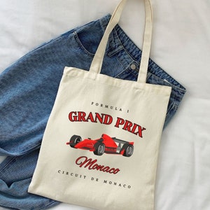 Monaco Grand Prix Tote / Ferrari Tote / Team Ferrari / Monaco Bag / Monaco Grand Prix / Charles Leclerc / Formula 1 / Formula 1 Tote / F1