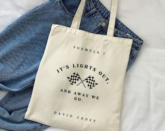 Formula 1 'Lights Out' Cotton Canvas Tote Bag