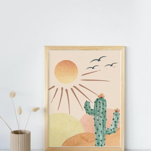 Cactus Print, Bohemian Home Decor, Bohemian, Nursery Print, Bohemian Wall Art, Cactus Plant, Succulent Print, Cactus, Art Print, Lil Cactus