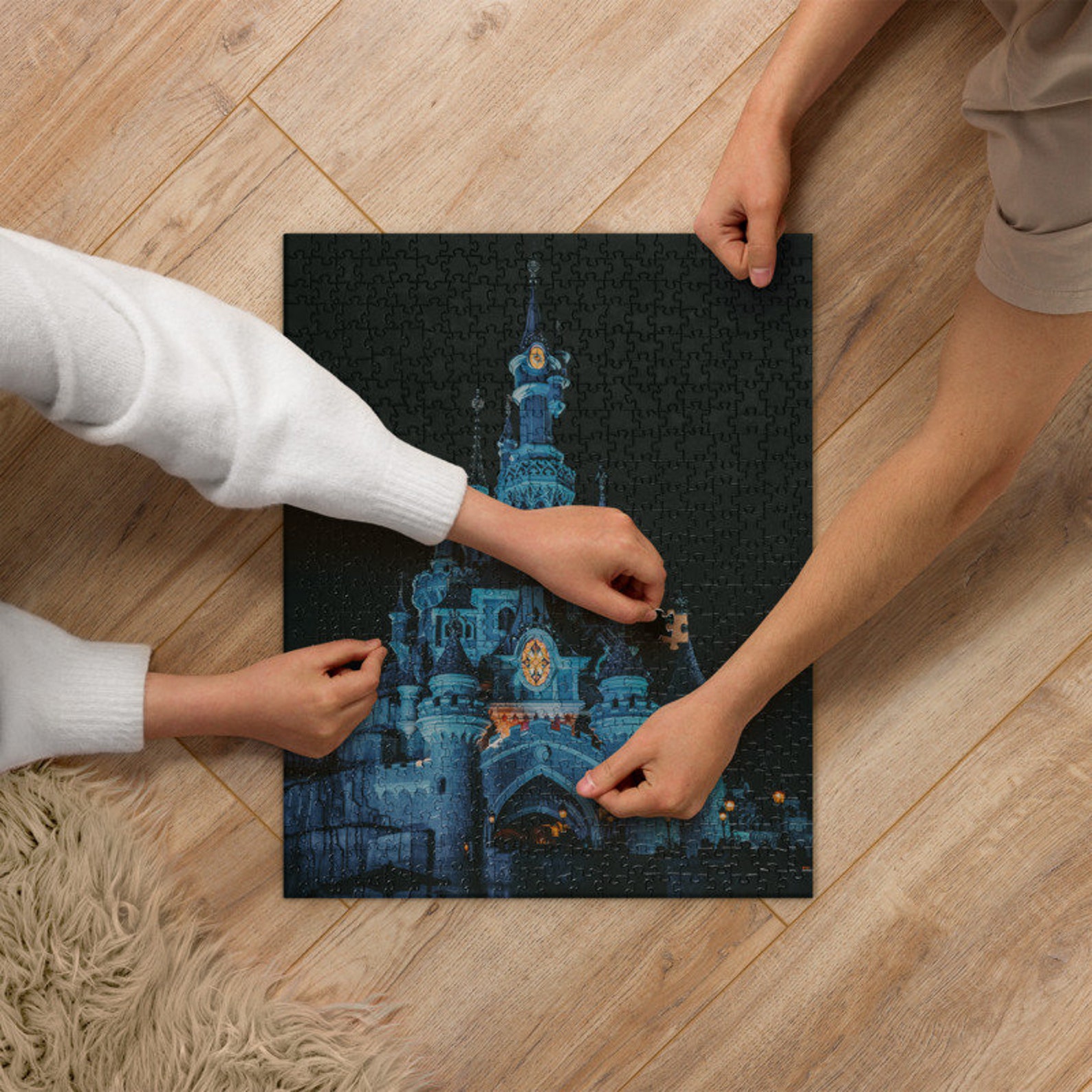 Disneyland Castle Jigsaw Puzzle, Sleeping Beauty Castle, Vegan Gift, Disney Gift, Christmas Gift