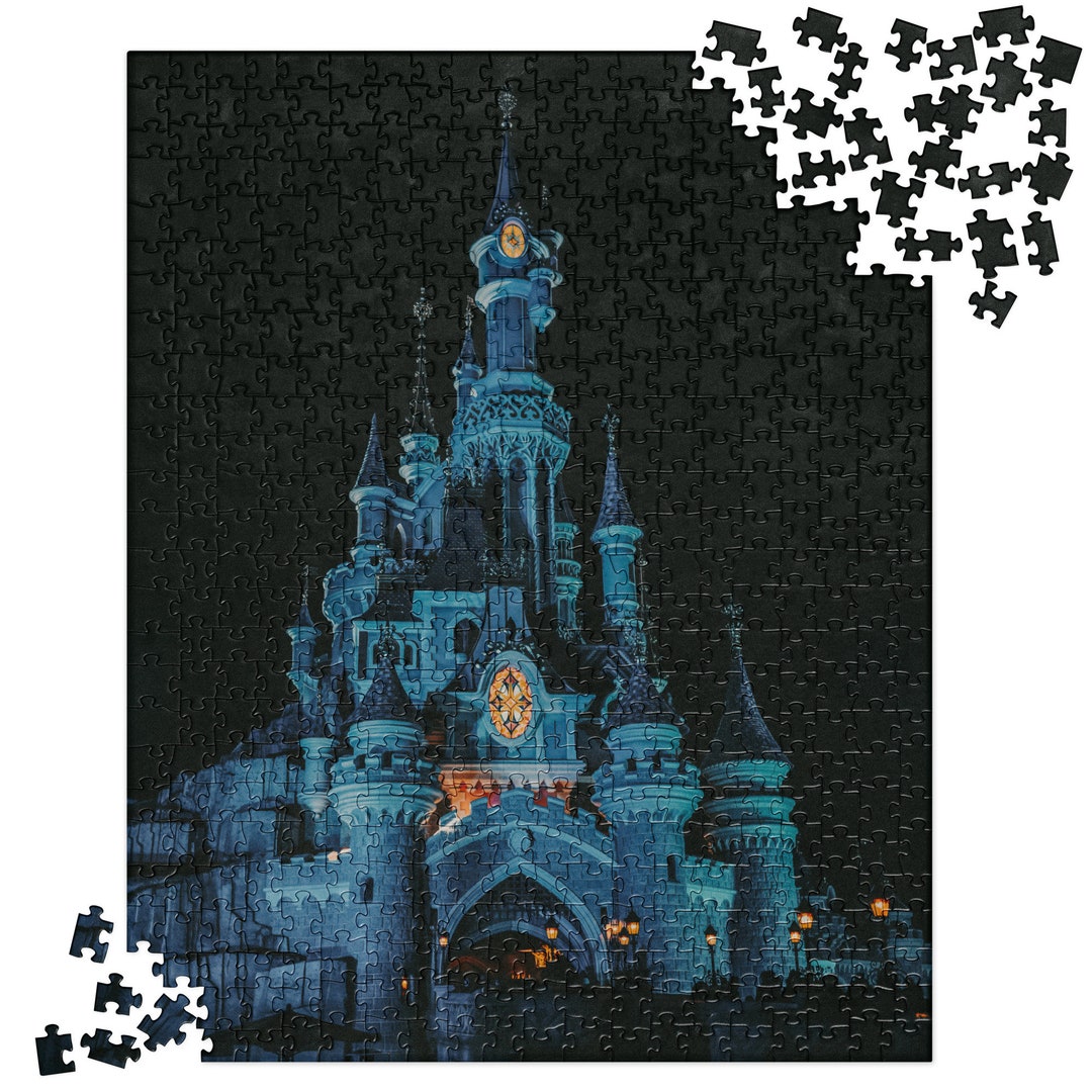 Disneyland Castle Jigsaw Puzzle, Sleeping Beauty Castle, Vegan Gift, Disney Gift, Christmas Gift