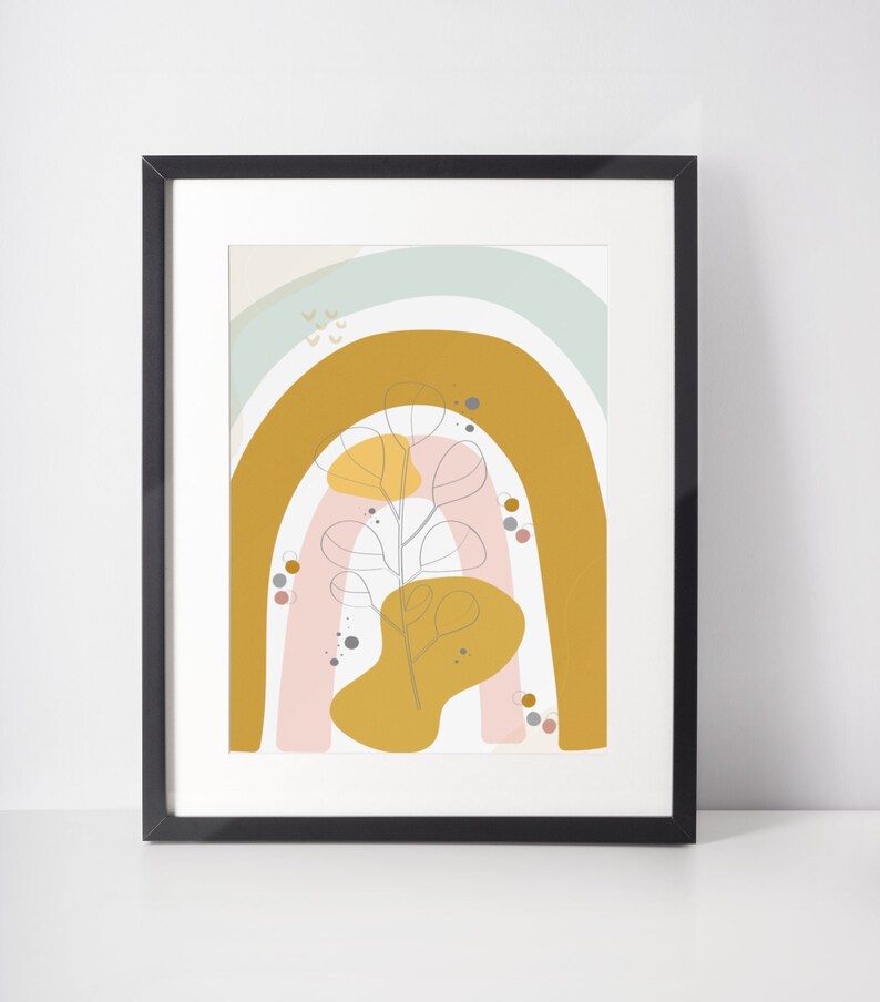 Rainbow Boho Wall Art for Kids Hub Toddler Nest Print Etsy