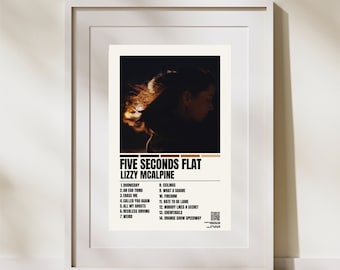 Five Seconds Flat Lizzy McAlpine Album, Lizzy McAlpine, Cyfrowy plakat albumu, Wydrukowany plakat albumu muzycznego, Lizzy McAlpine 2022 Album