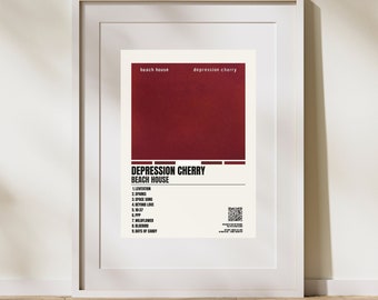 Beach House Depression Cherry Album, Depression Cherry Poster, Beach House Poster, Depression Cherry Album, Printable Music Poster, Digital