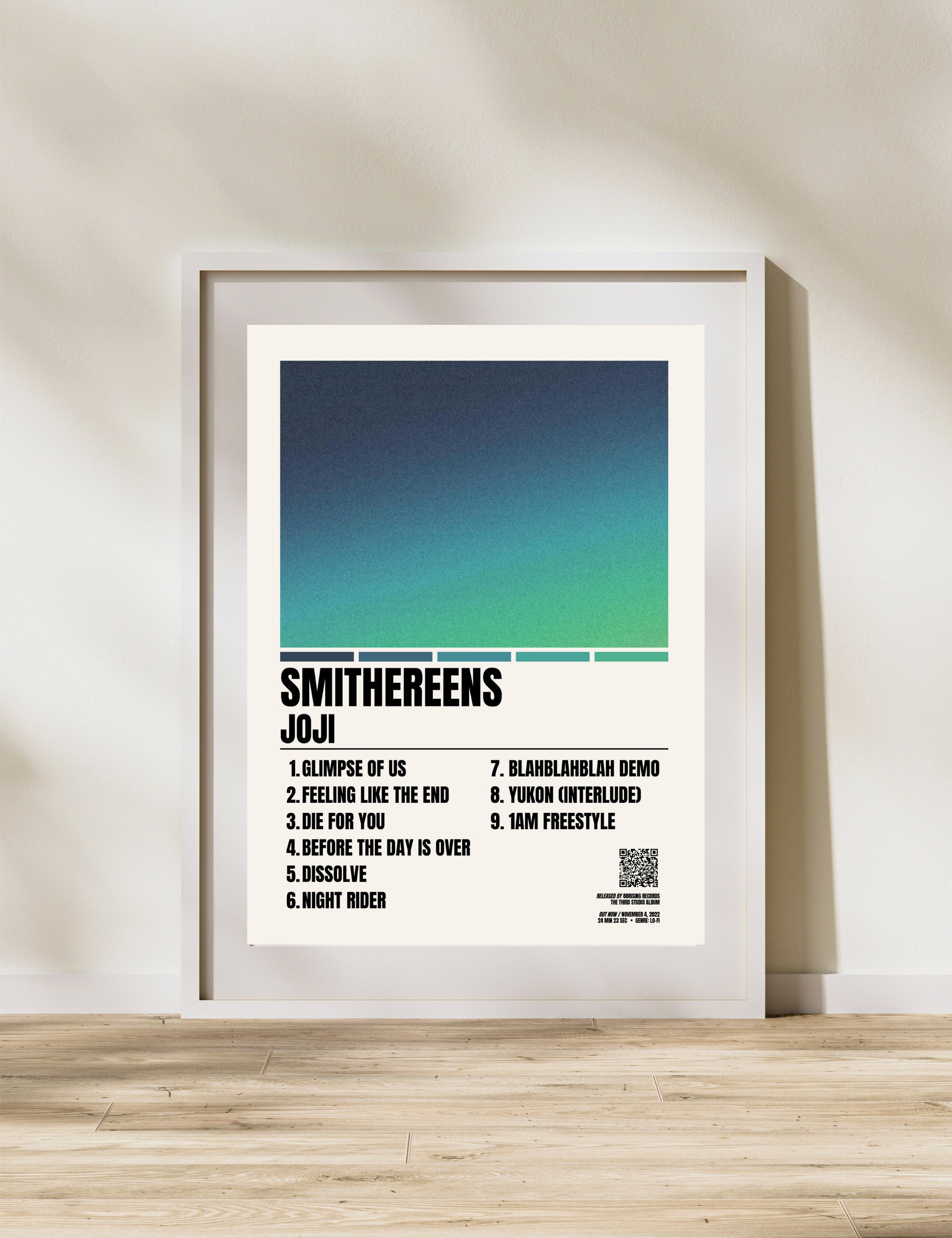 Smithereens Joji Album Cover, Joji Album Poster, Digital Music Poster, Joji 2022 Music, Smithereens Poster, Lo-Fi Music Poster,