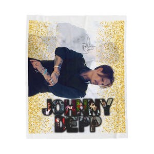 Johnny Depp Plush Blanket | Soft Cozy Throw Blanket for Home Décor, Movie Fan Gift, Celebrity Blanket 50x60&quot;, One-Sided Print