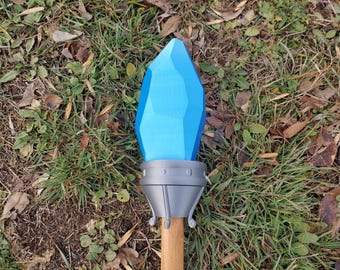 Stafkop van magisch kristal