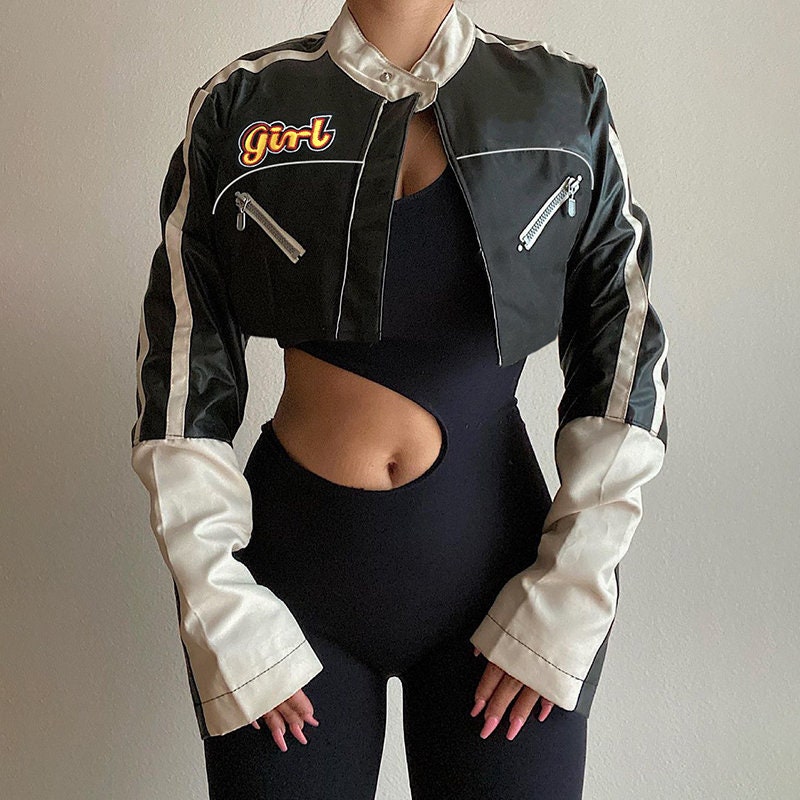 Two Tone Leather Jacket - Etsy