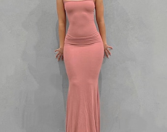 Kim Kardashian Inspired Designer Slip on Dress for Summer 2022, Y2K Style