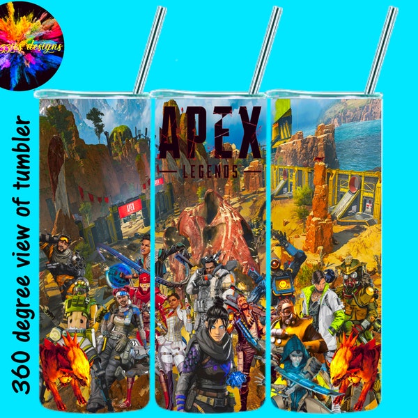 Apex/Legends/Becher/Design/Wrap/300DPI/19mb/png/Größenverstellbar/10oz/12oz/15oz/20oz/25oz/30oz/35oz/Sublimation/