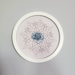 PDF Flower Mandala Embroidery Pattern| Thread Painting Floral Embroidery Pattern| DIY Embroidery| Beginner Embroidery