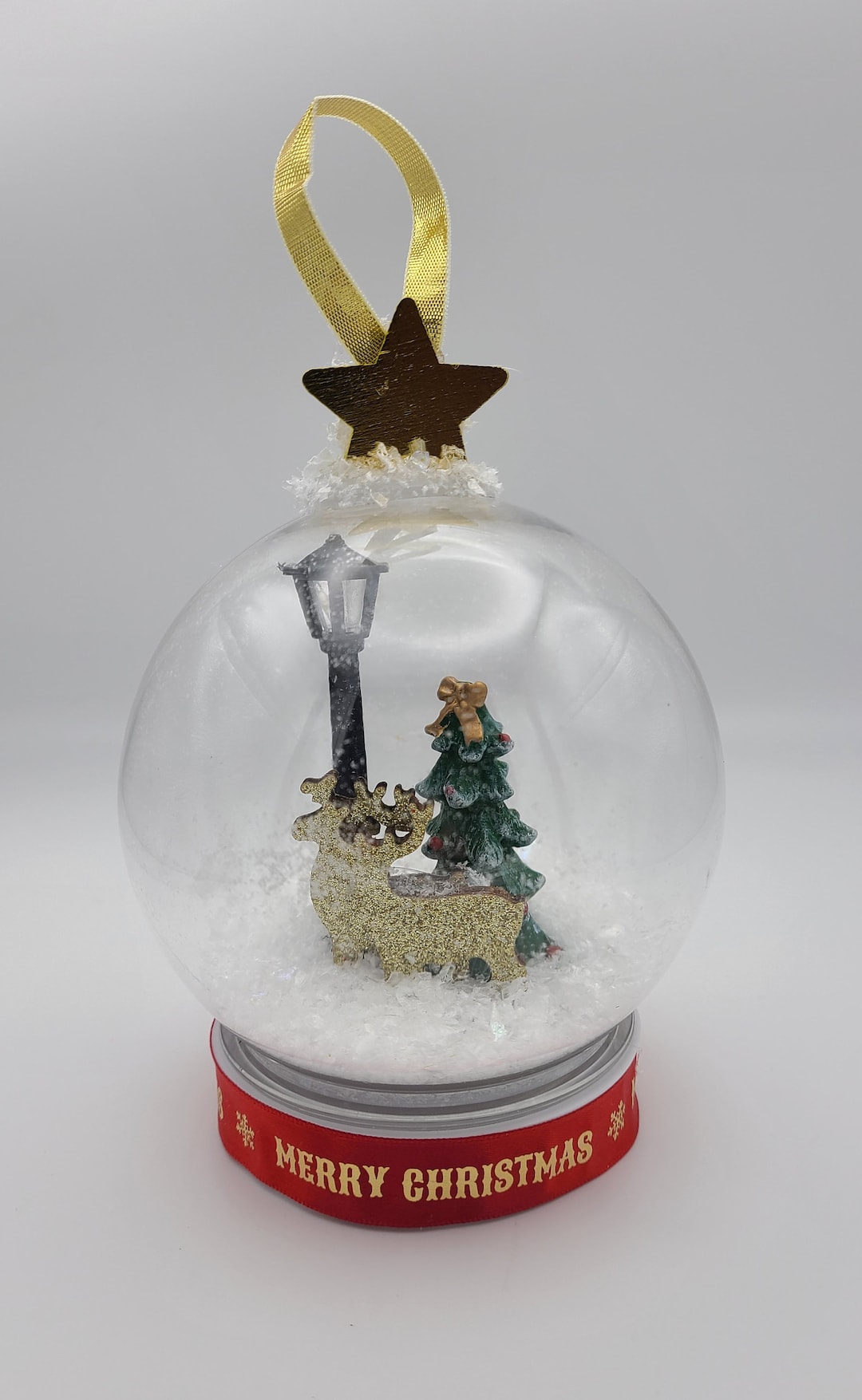 Gold Reindeer With Light up Lamp Post Etsy