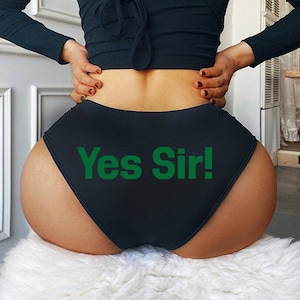Submissive Yes Sir BDSM Bad Girl Master Naughty Slut Gothic Sexy Thong  Panties Lingerie Underwear -  Canada