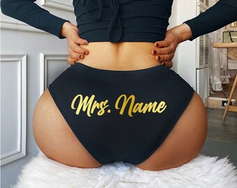 Custom Mrs Wedding Panties, Custom Panties, Wedding Gift Booty Panty