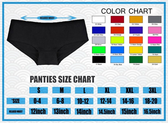 Japanese Twitter presents chart of all panty types, for panty