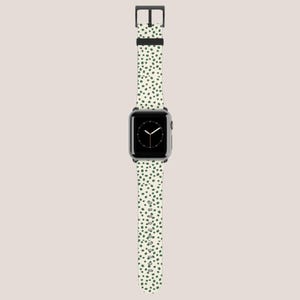 Green Polka Dot Apple Watch Band | Dotted Pattern Strap, Thermo Elastomer Accessory
