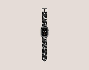 Black Dalmatian Spot Watch Band | Animal Print Apple Watch Strap