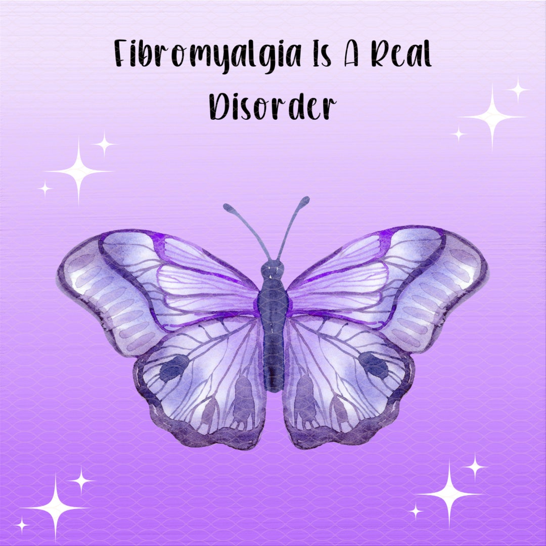 Fibromyalgia is A Real Disorder Sticker, Fibromyalgia Sticker, Purple