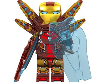 Kronos Ironman Superhero Printed On LEGO Parts Custom Designed Minifigure 