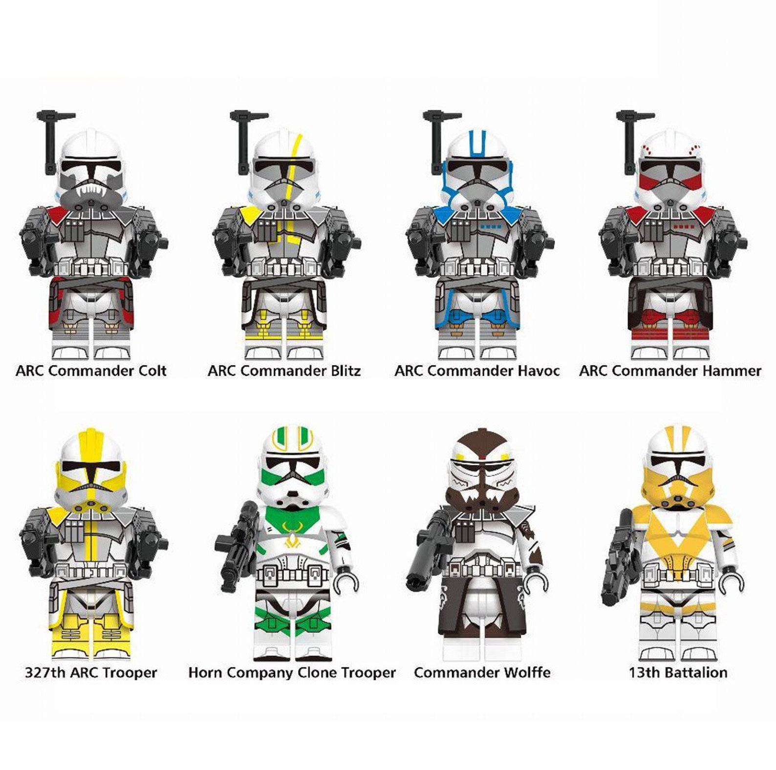 Custom Made Minifigure Star Wars Figure 327th ARC Trooper Etsy