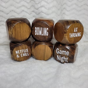 Personalized Date Night/Dinner Decision Dice, 2 inches