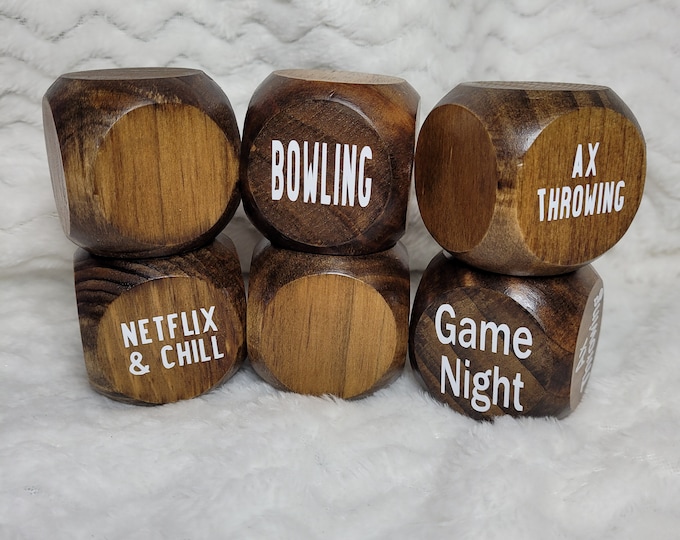 Personalized Date Night/Dinner Decision Dice, 2 inches