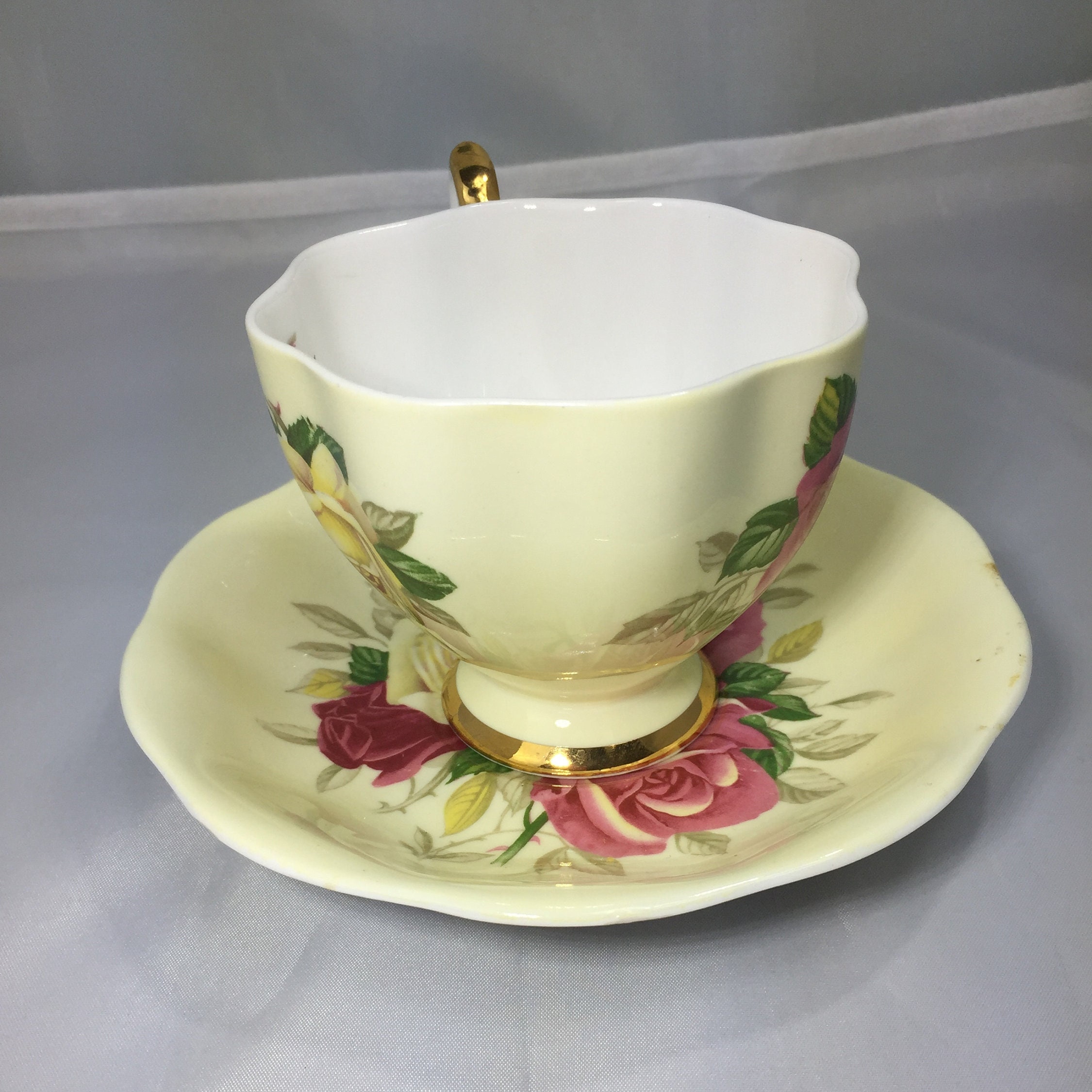 Queen Anne Bone China Tea Cup and Saucer Made in England Etsy