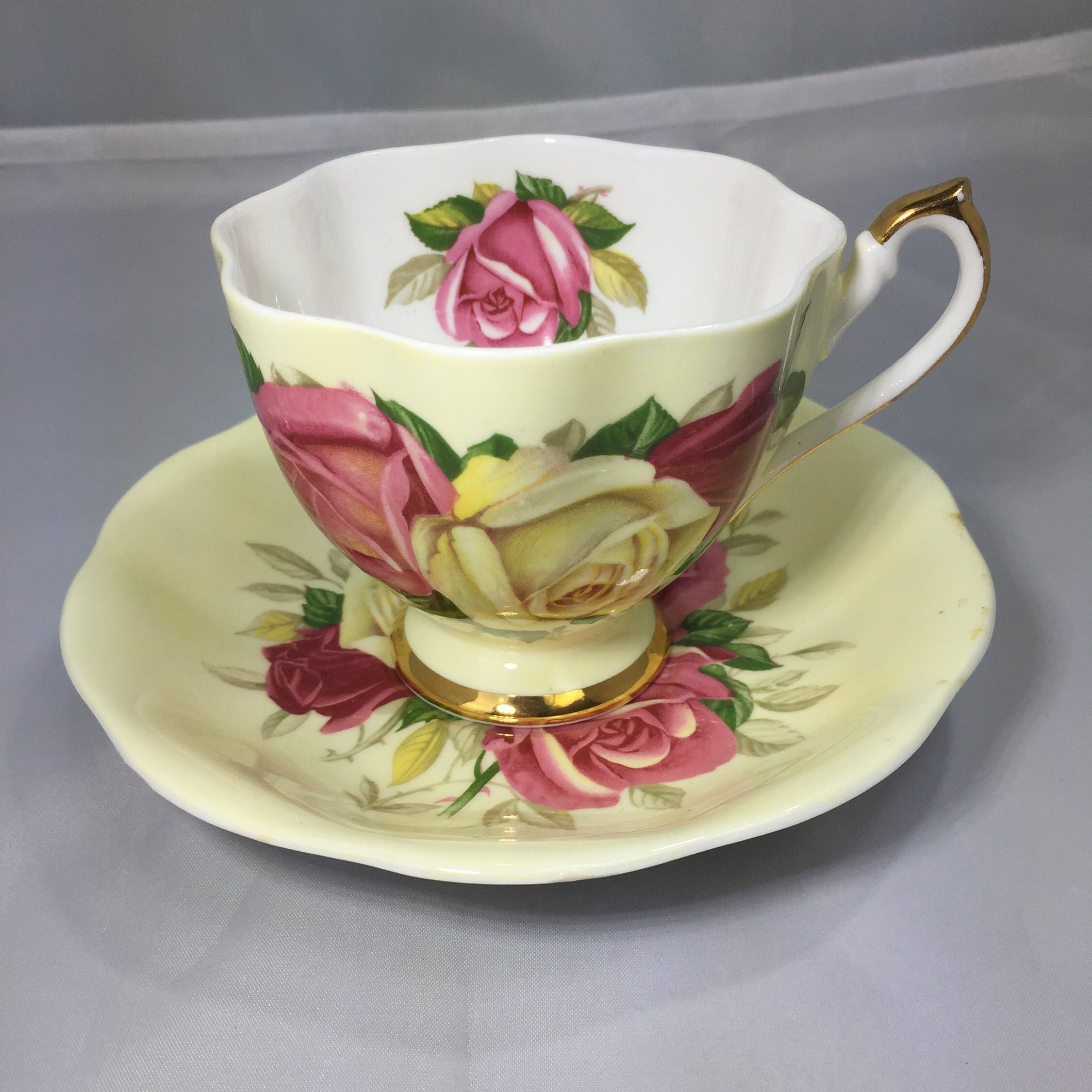 Queen Anne Bone China Tea Cup and Saucer Made in England Etsy