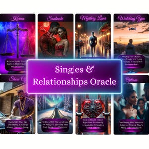 Oráculo del Amor para Solteros y Relaciones / 100 Cartas / NUEVO y MEJORADO para Claridad / Sanación / Autoestima / Rupturas / Amor Tóxico