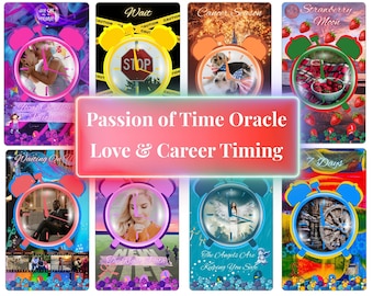 Mazzo di carte oracolari "Il passaggio del tempo" / Guida ai tempi per amore e carriera (54 carte)