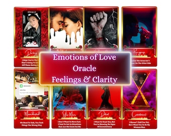 Emotions of Love Oracle Deck | Feelings & Emotional Clarity | 90 Cards