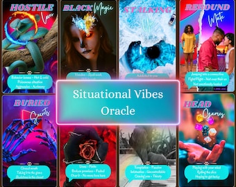 Situational Vibes Oracle Deck | Situationship & Love Situation Clarity | 100 Cards