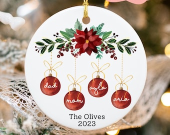 Family Christmas Ornament Personalized Christmas Ornament Keepsake Christmas Gift 2023 Family Ornament