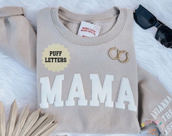 Personalized Mama Sweatshirt with Kid Names on Sleeve, New Mom Gift, Cool Mom Sweater, Mothers Day Gift, Birthday Gift for Mom, Christmas