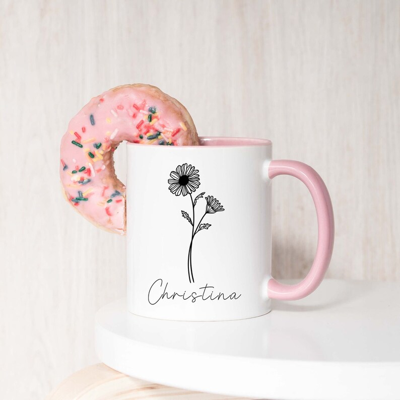 December Birth Flower Gift, Custom Birth Flower Mug, Narcissus Mug, Personalized Birth Flower Gift, Birthday Gift for Best Friend, Holiday bild 5