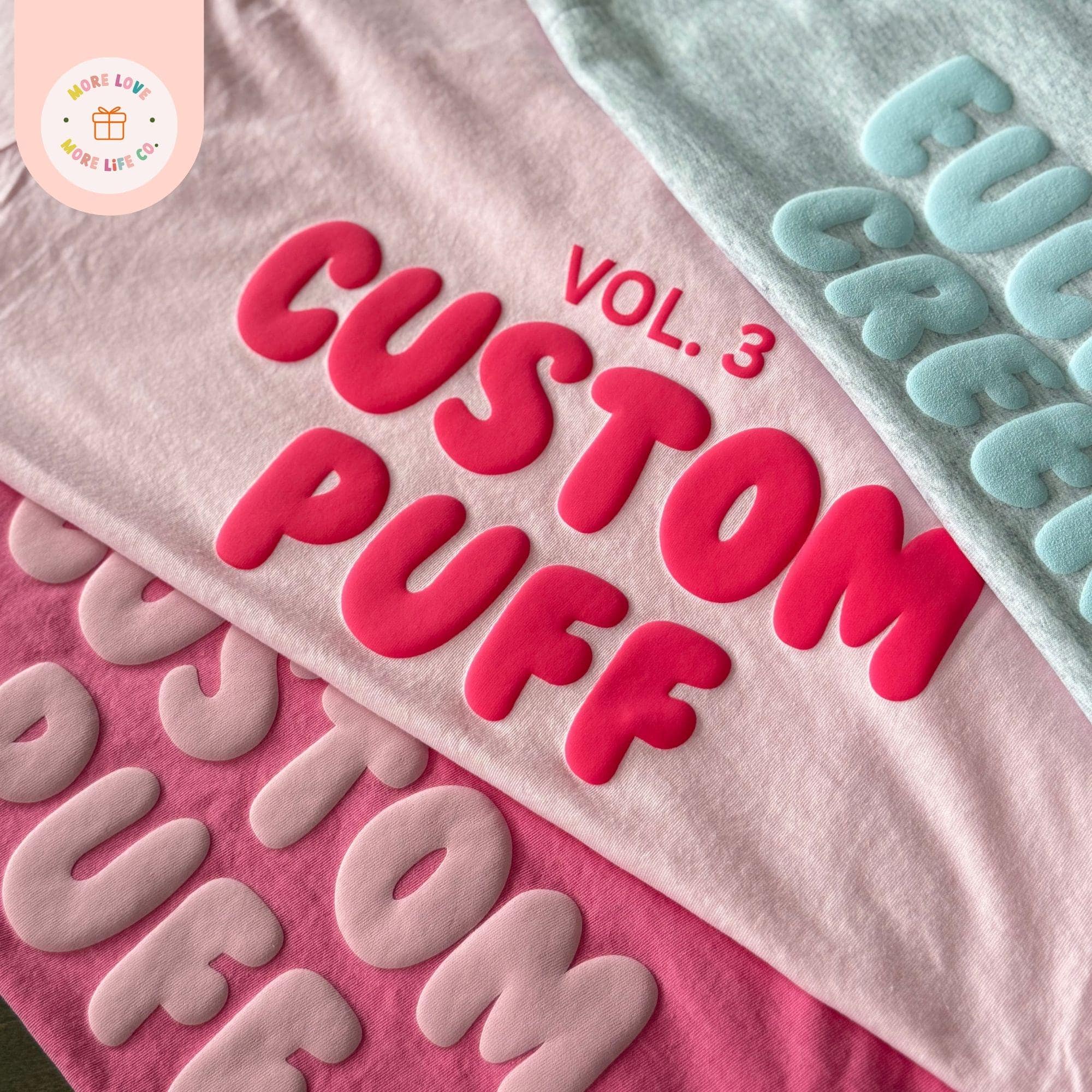 Custom Puff Shirt Team Puff Print T-Shirt Mascot Sweatshirt School Spirit Shirt Girls Trip Comfort Colors College Shirt Trendy Embossed