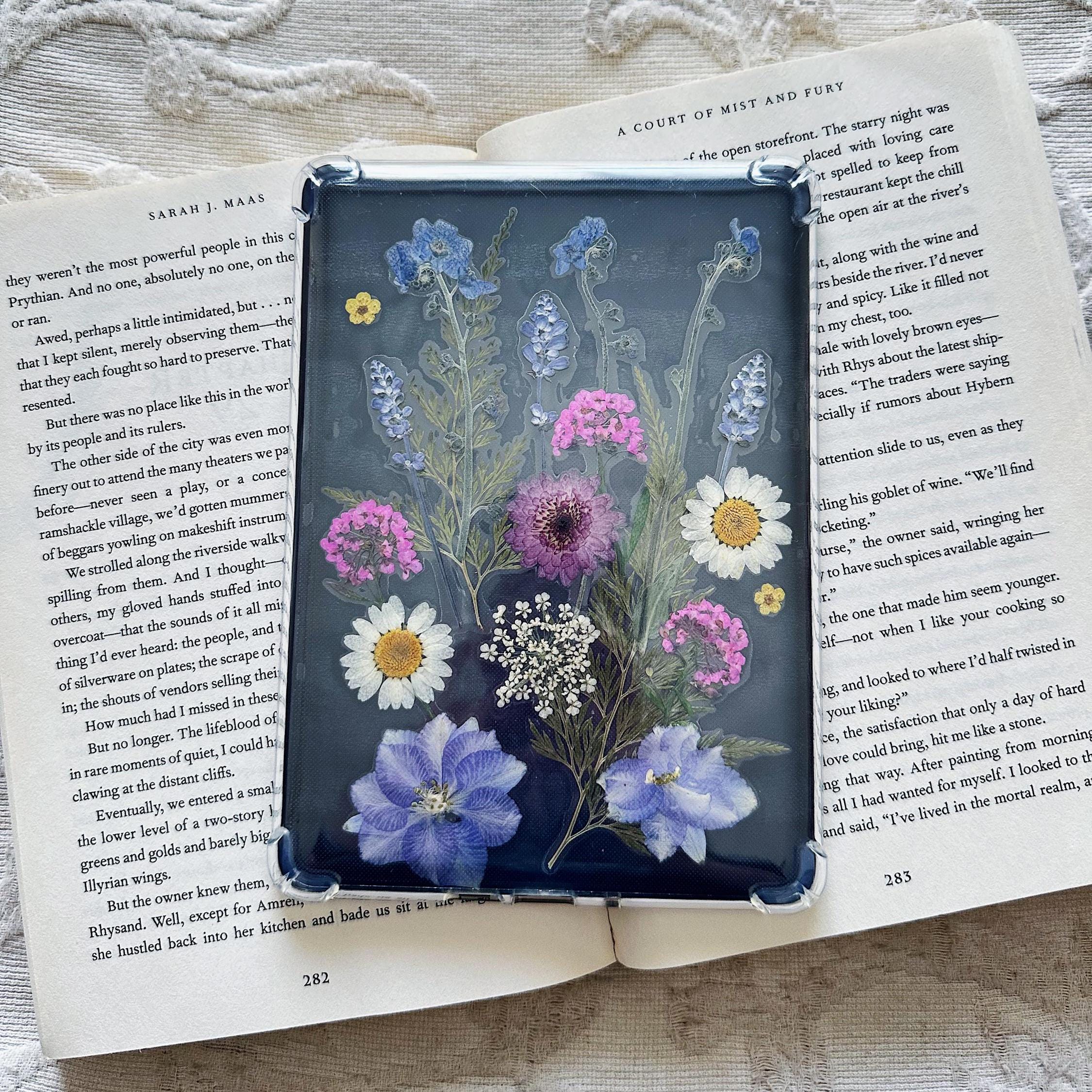 Pressed Flower Kindle Insert - Real Dried Wildflowers Kindle Case for ...