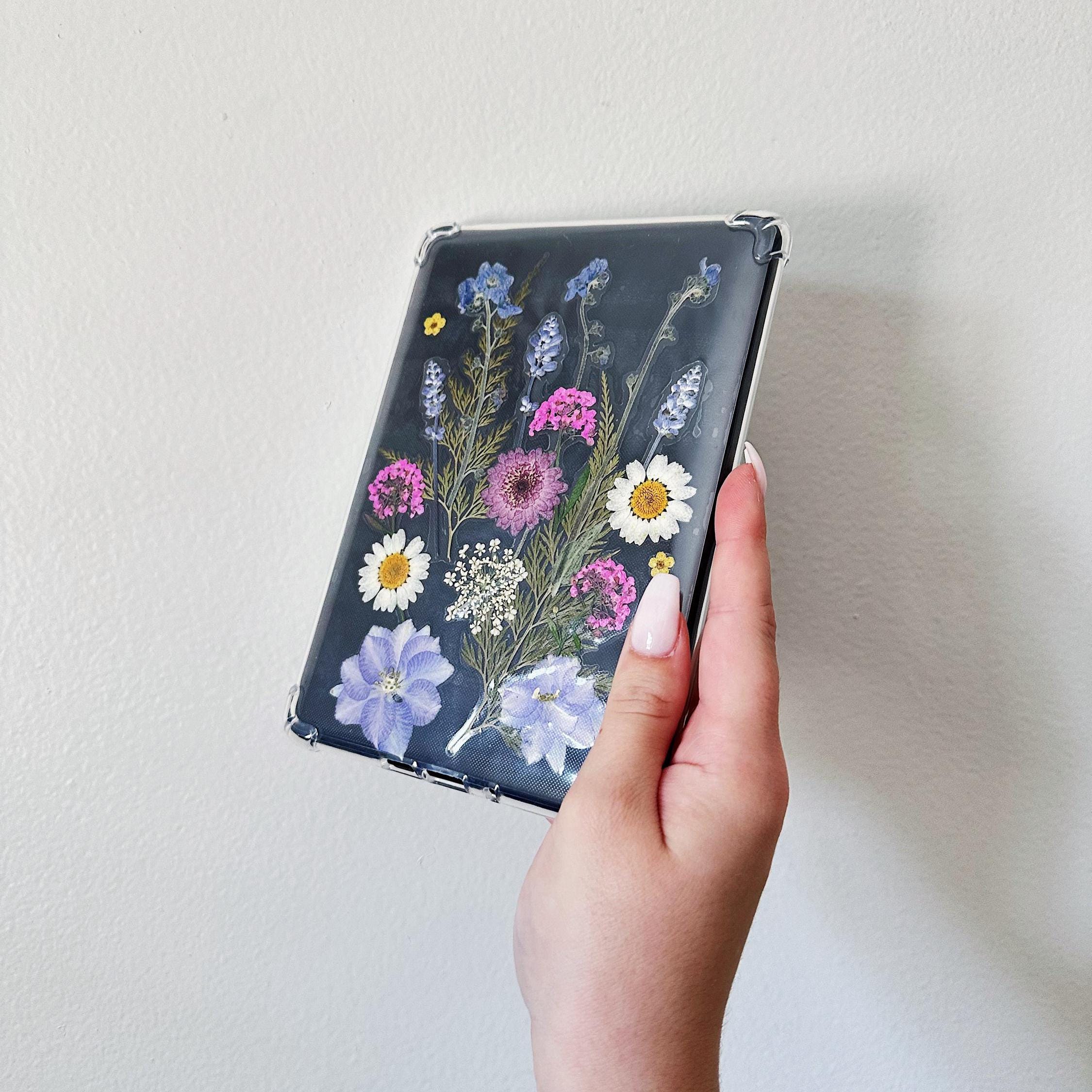 Pressed Flower Kindle Insert - Real Dried Wildflowers Kindle Case for ...