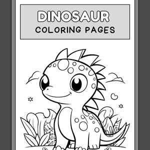 Libro para colorear de dinosaurios para niños / Páginas de actividades divertidas e imprimibles para niños