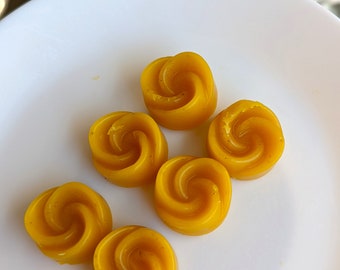 Citrus and Sage Wax Melt with Orange Peel -- six pack 100% beeswax