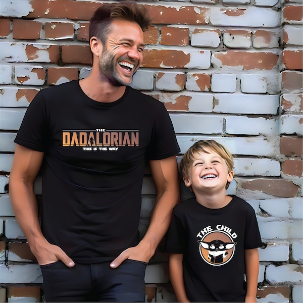 The Dadalorian T-Shirt, The Child T-Shirt, Father's Day Gift, Father And Son Matching T-Shirts, Funny Dad Gift, Dad And Baby T-Shirts